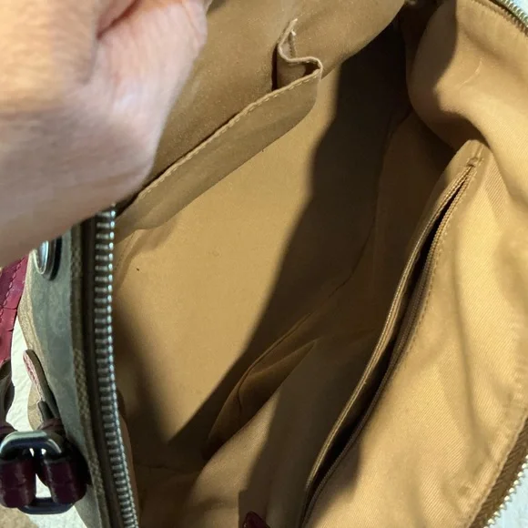 🌹🌹🌹 Coach Purse / Bag with Purple/Pink Trim - Picture 9 of 9